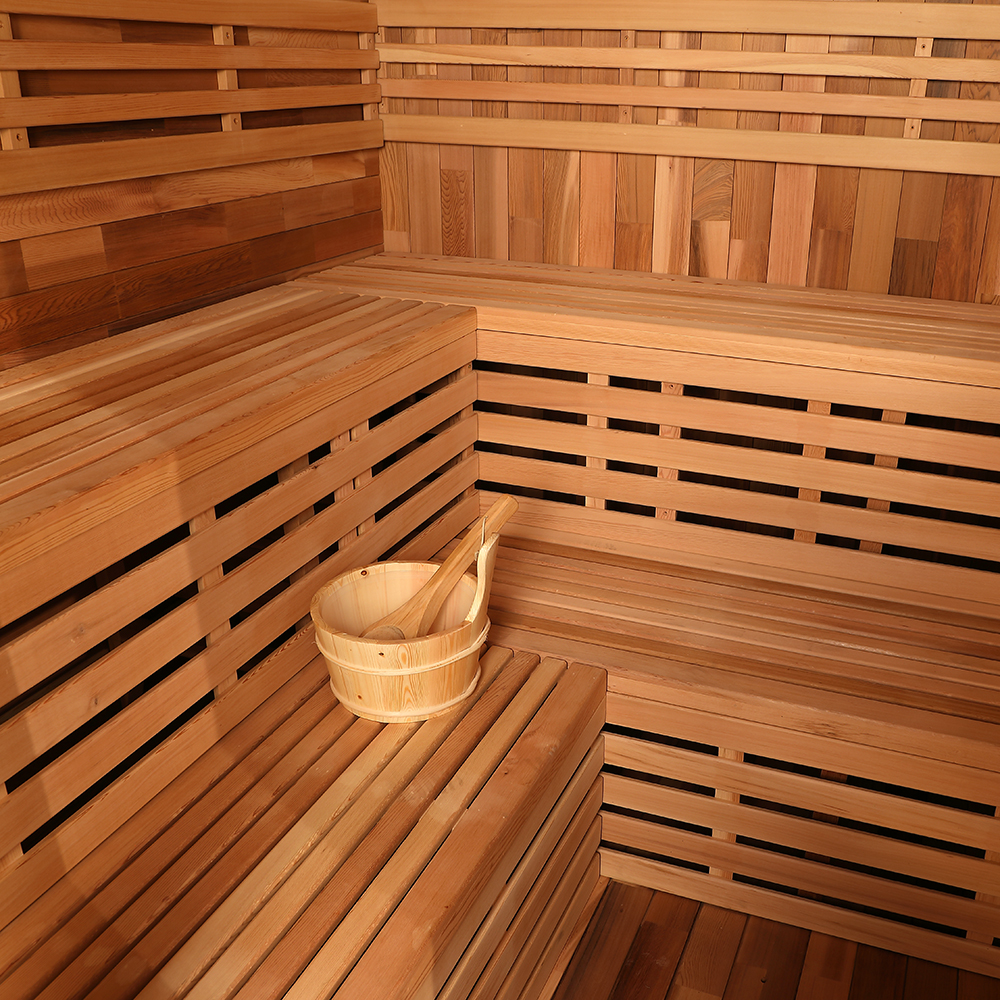 Aussensauna Panorama Zedernholz **Package DEAL**